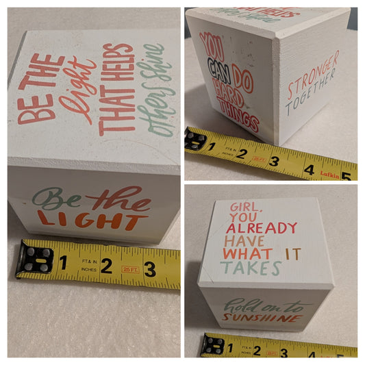 3 cube - positive sayings Be The Light