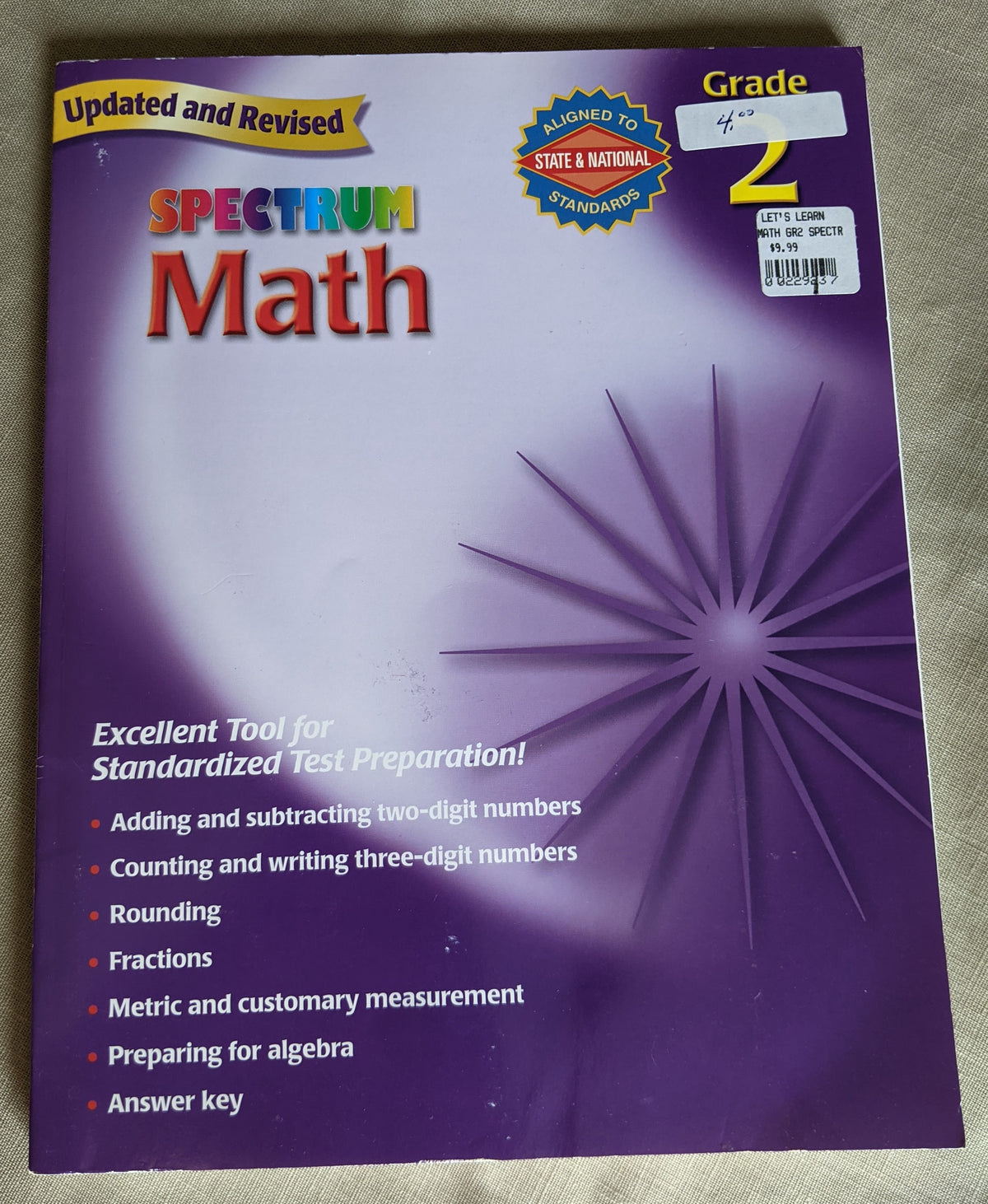 Spectrum Math Grade 2 workbook