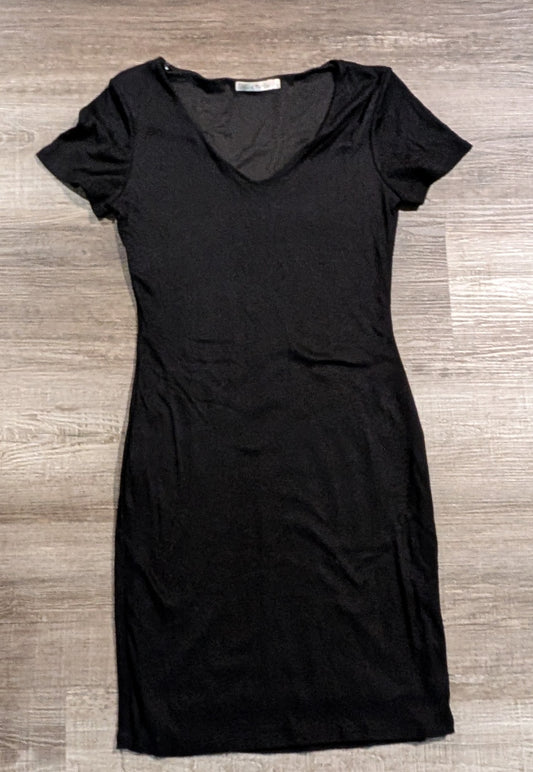 Black SS V-neck Short Dress Fitted - size Junior - S (3/5)