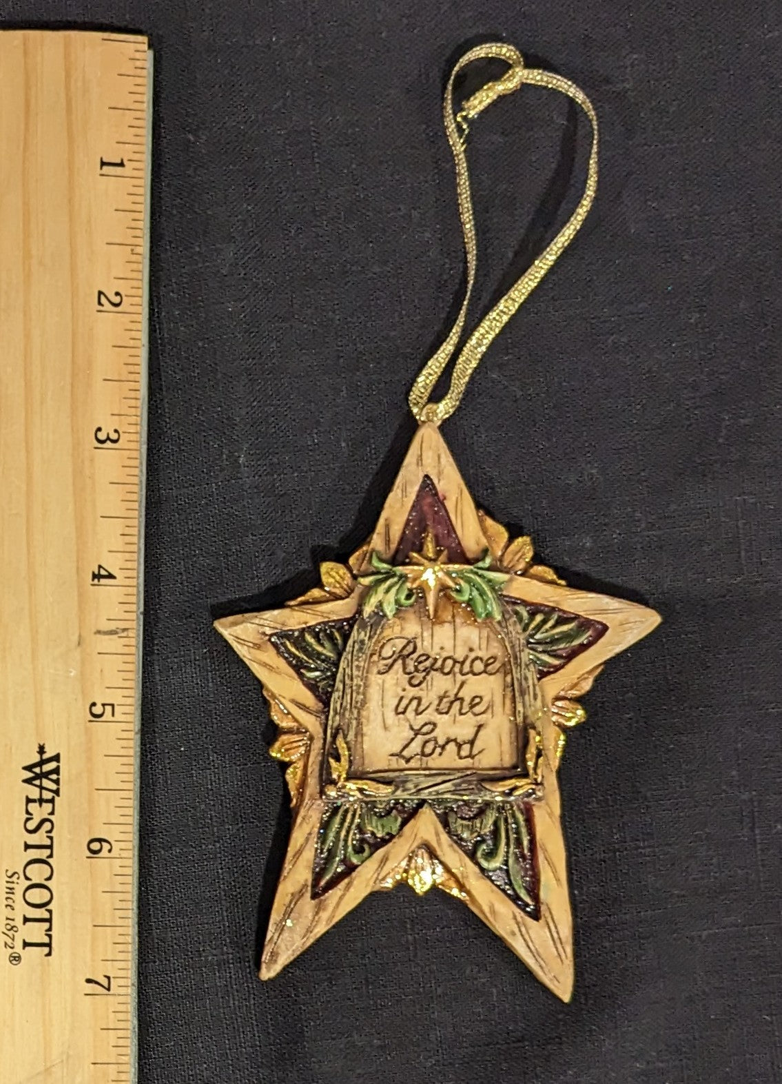 Rejoice in the Lord Star ornament NEW