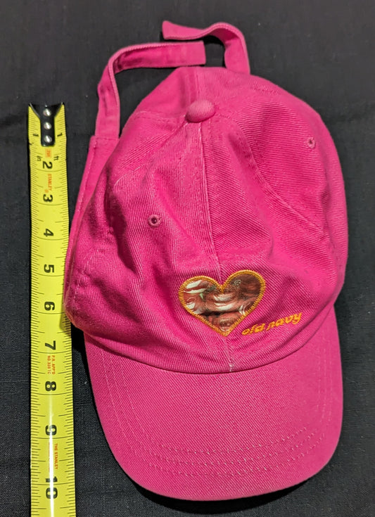 Bright pink hat Old Navy fits little gir