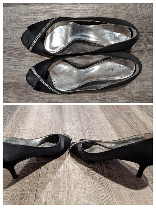 Dress Barn Black Sparkle Heels - size Shoes - Adult 8 1/2