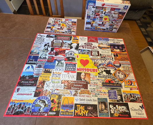 I love Missouri 1000 pc White Mountain puzzle