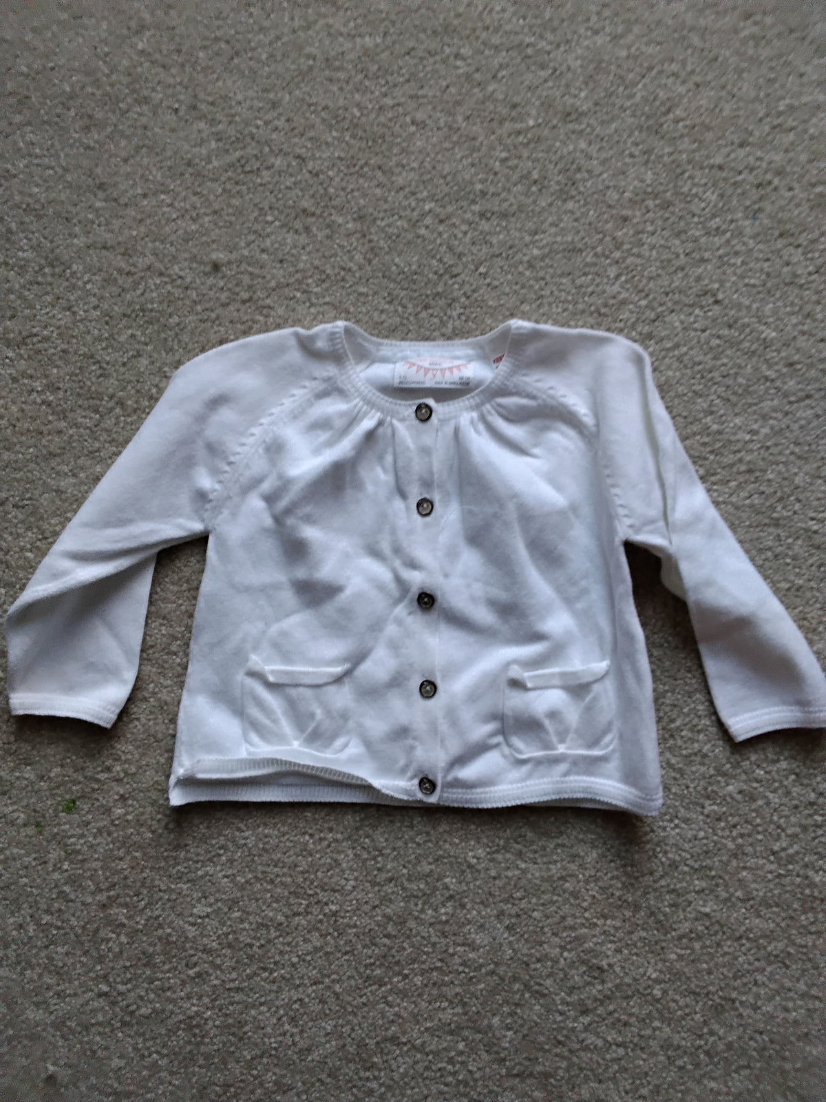 White cardigan - size Month - 9-12 / 12M