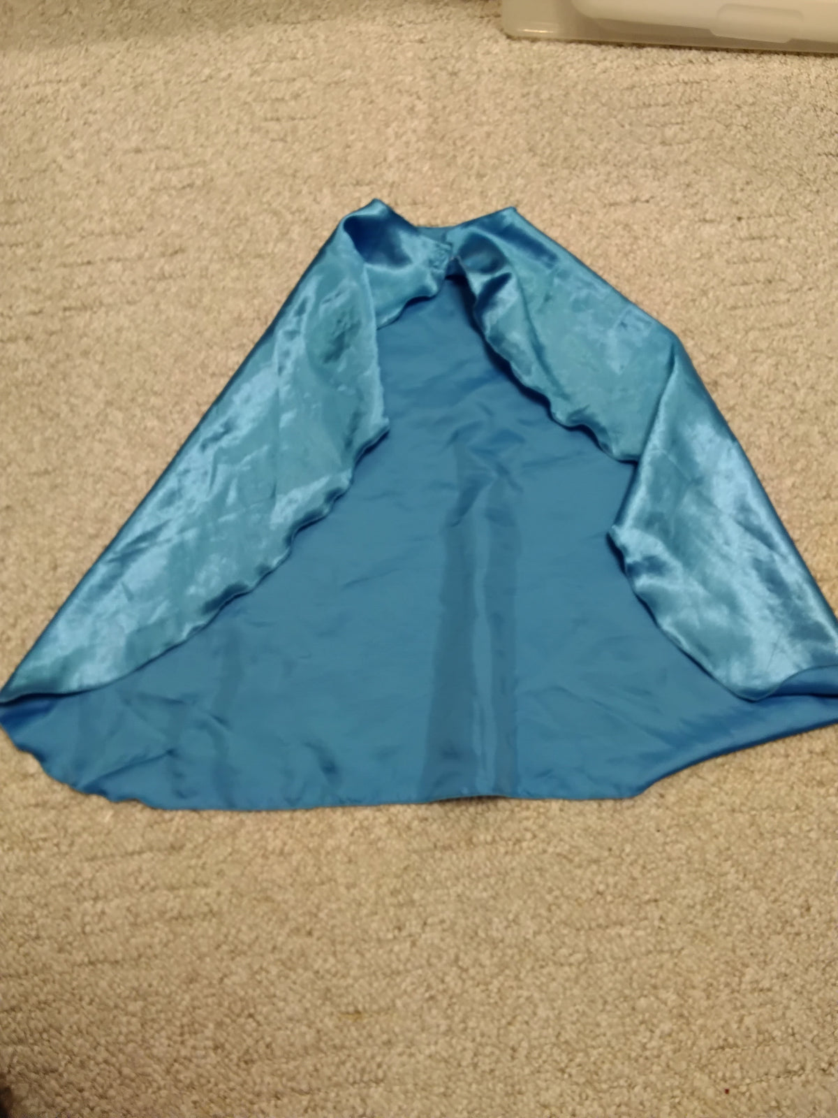 Blue silky cape - size Youth - 4 (XS)