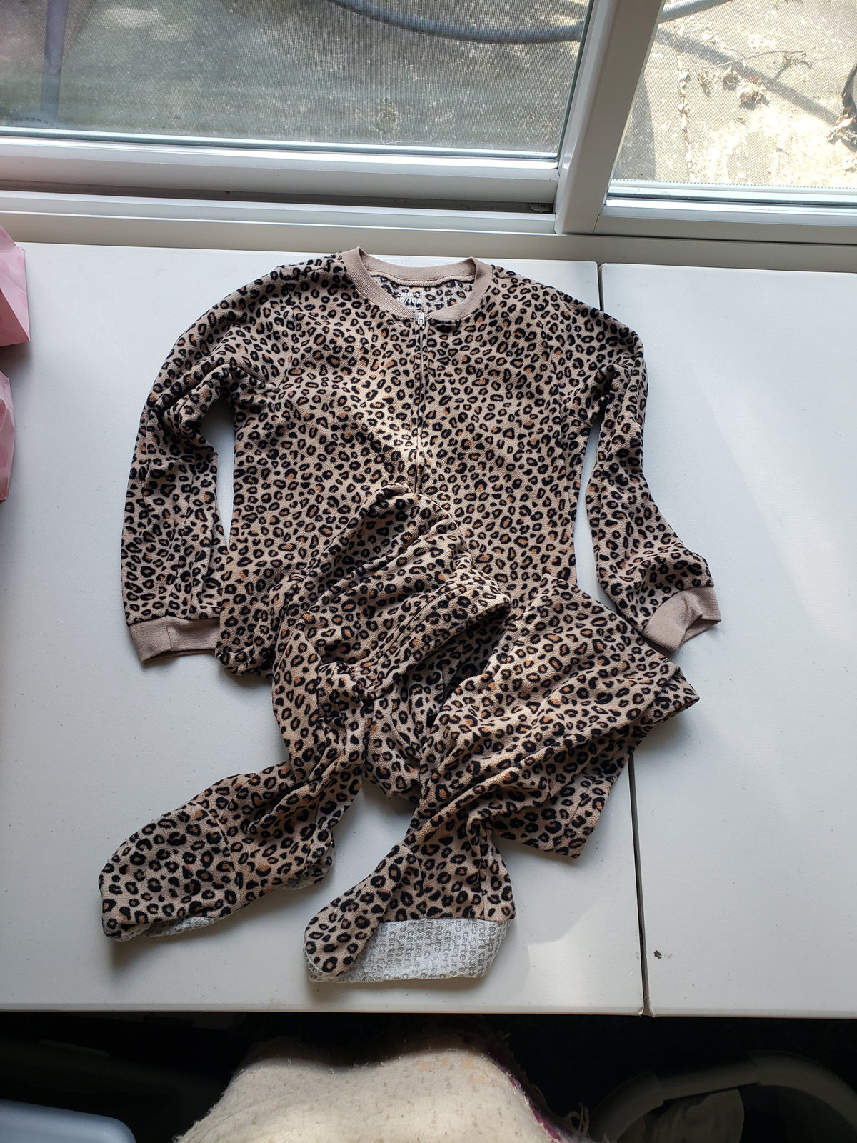 Carters leopard footie pajamas, 2 of 2 - size Youth - 10 (L)