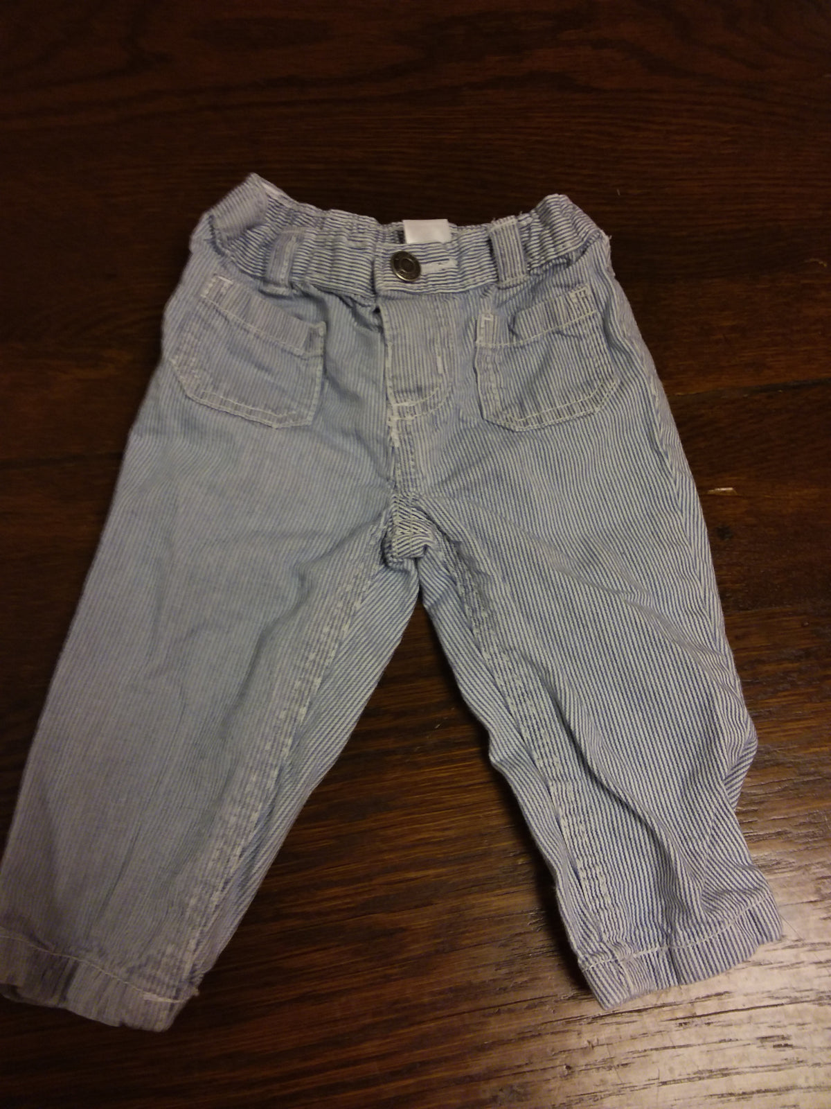 Carters blue & white striped pants - size Month - 3-6 / 6M