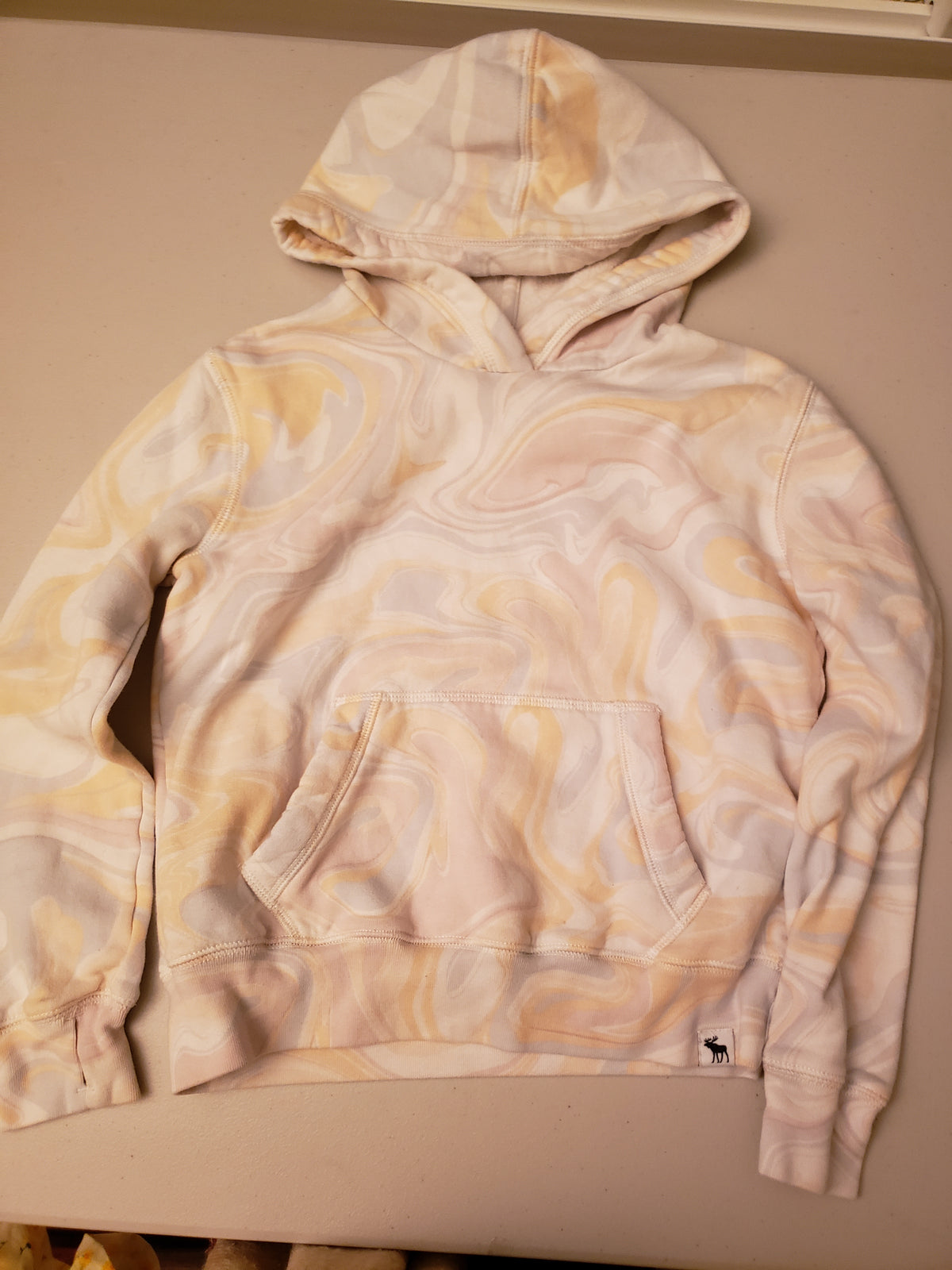 Ambercrombie pastel swirl hoodie sweat - size Youth - 10 (L)