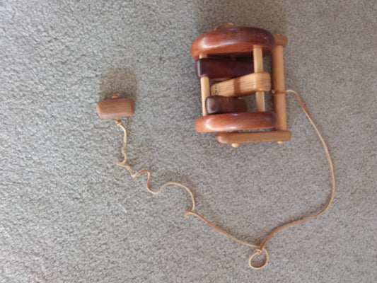 Solid wood pull toy