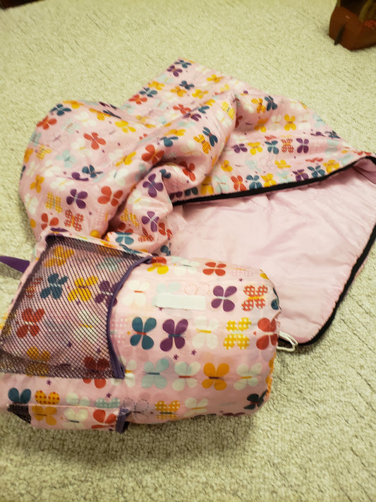 Kids pink sleeping bag W/cover 2 of 2