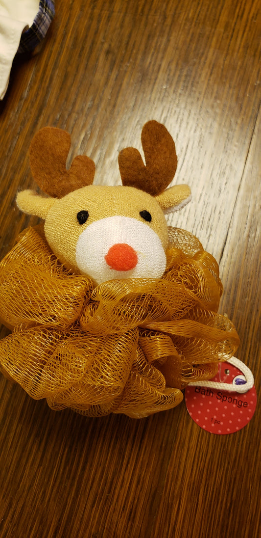 Reindeer bath scrubbie
