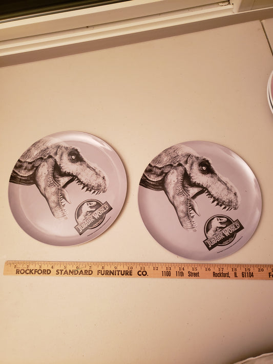 2 Jurassic Park plastic Plates