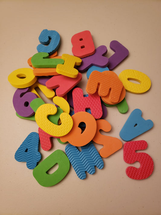 Foam alphabet and number set