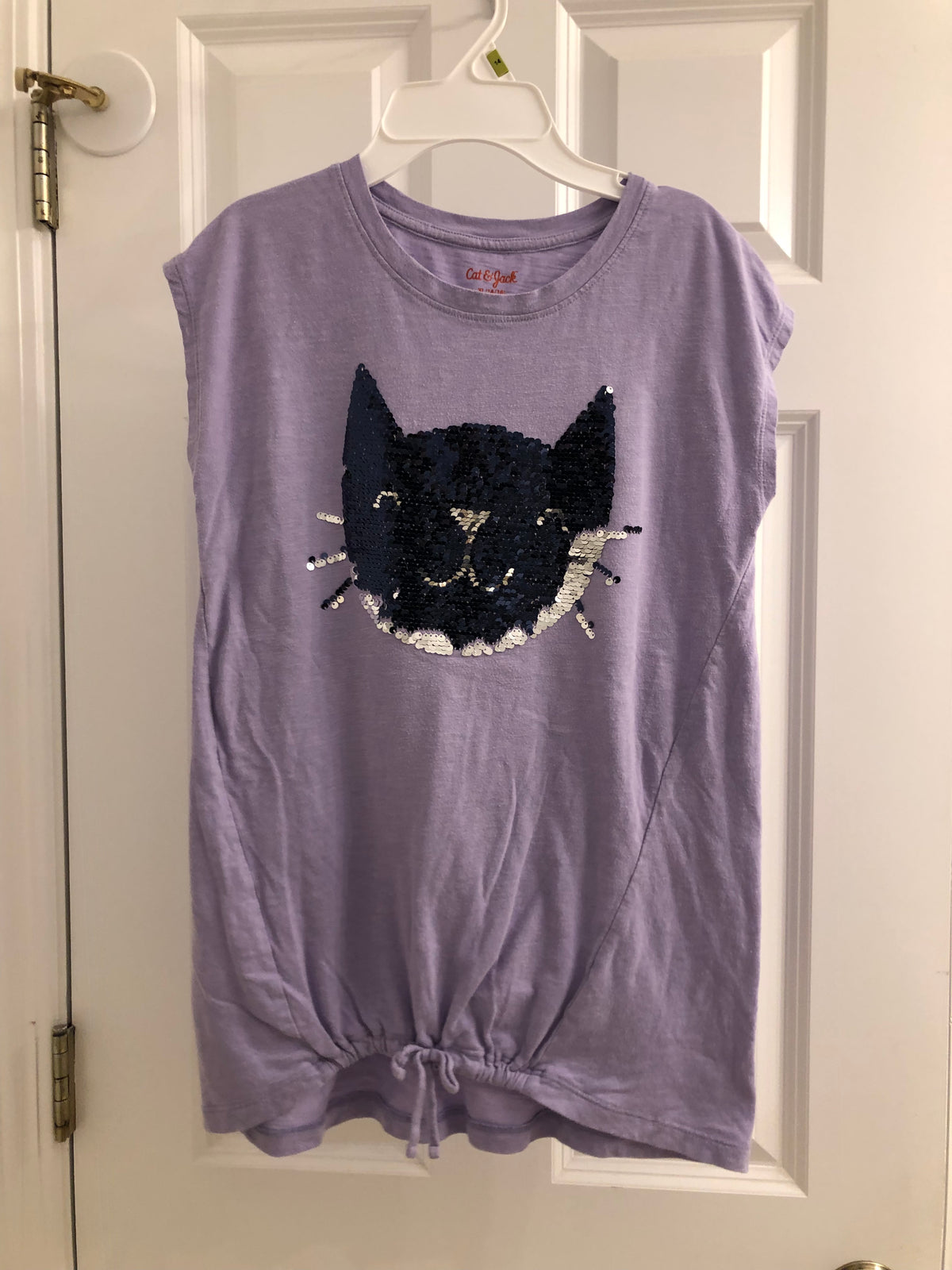 Blue t-shirt Cat - size Youth - 14 (XL)
