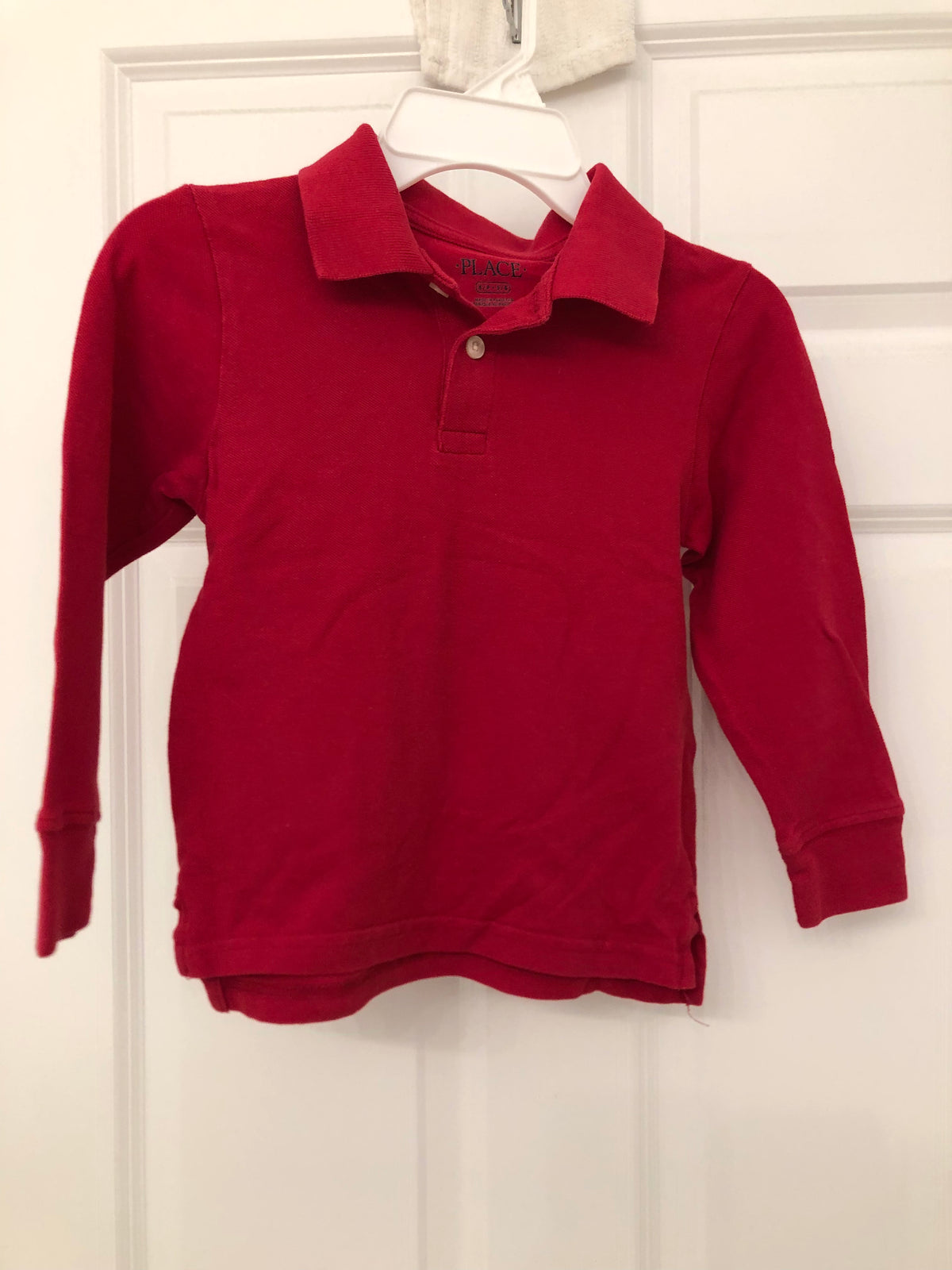 Uniform red polo Long sleeve top - size Youth - 5 (XS)