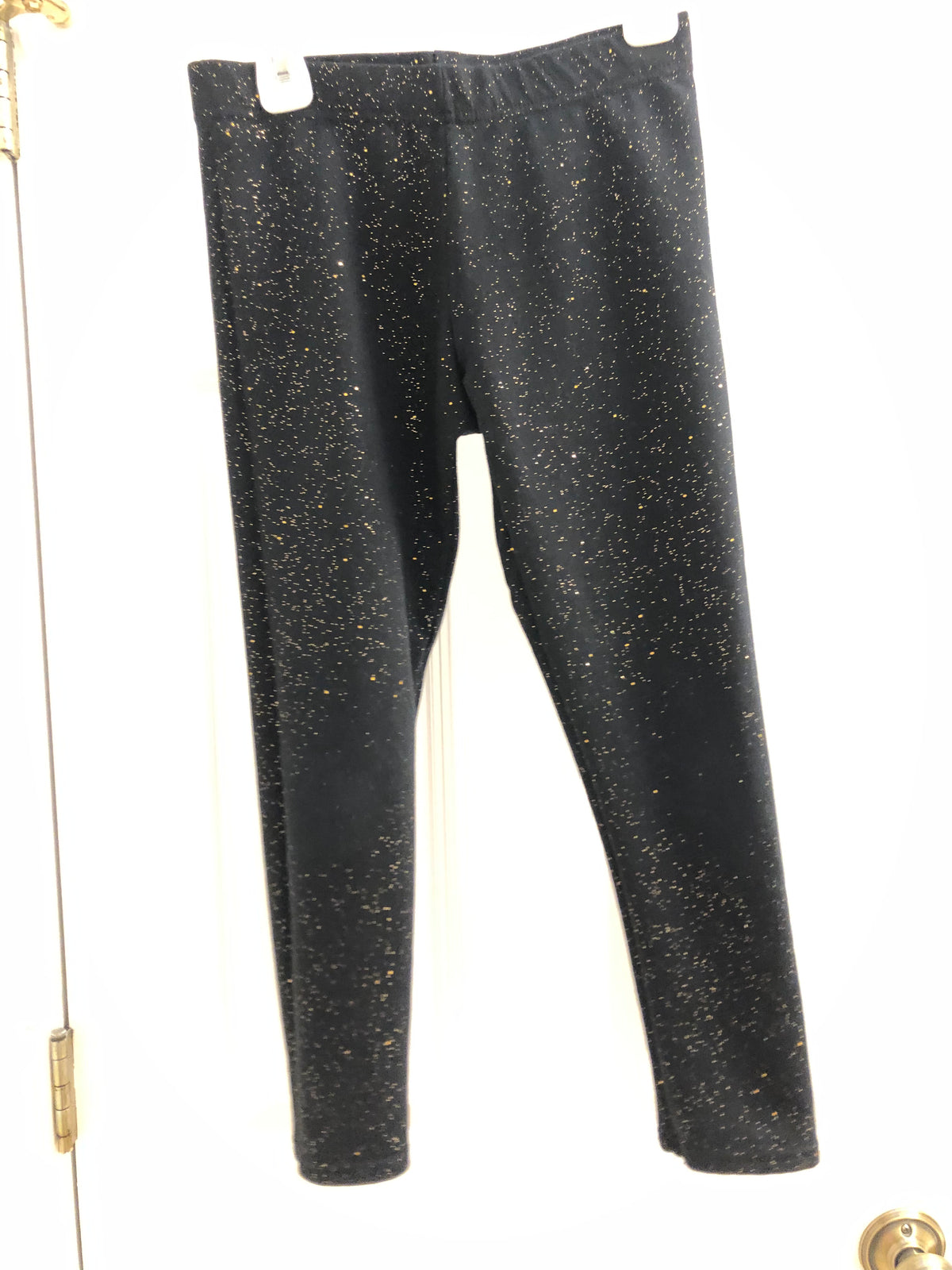 Sparkle black leggings Fleece - size Youth - 7 (S)