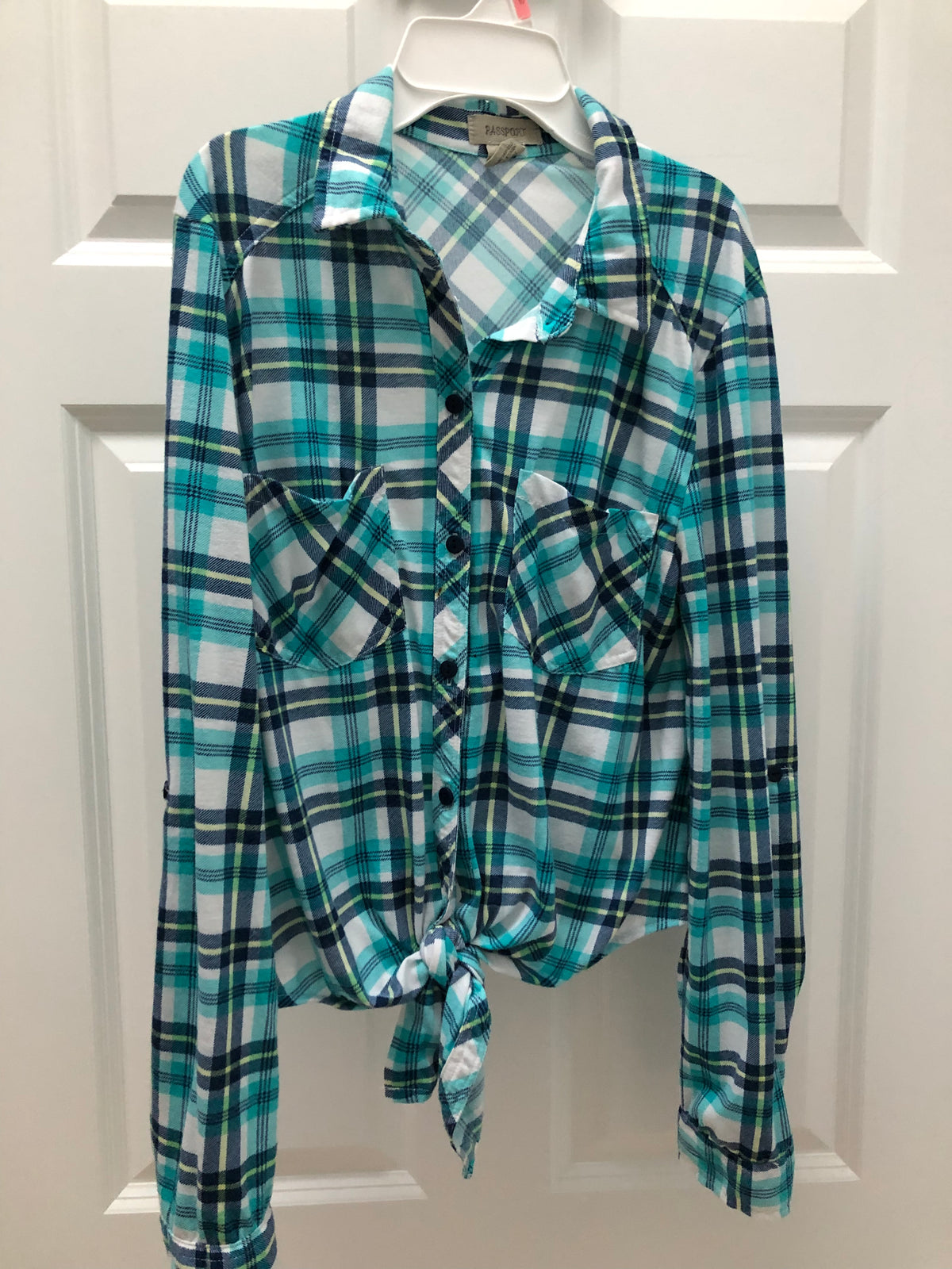 Plaid shirt Turquoise - size Youth - 8 (M)