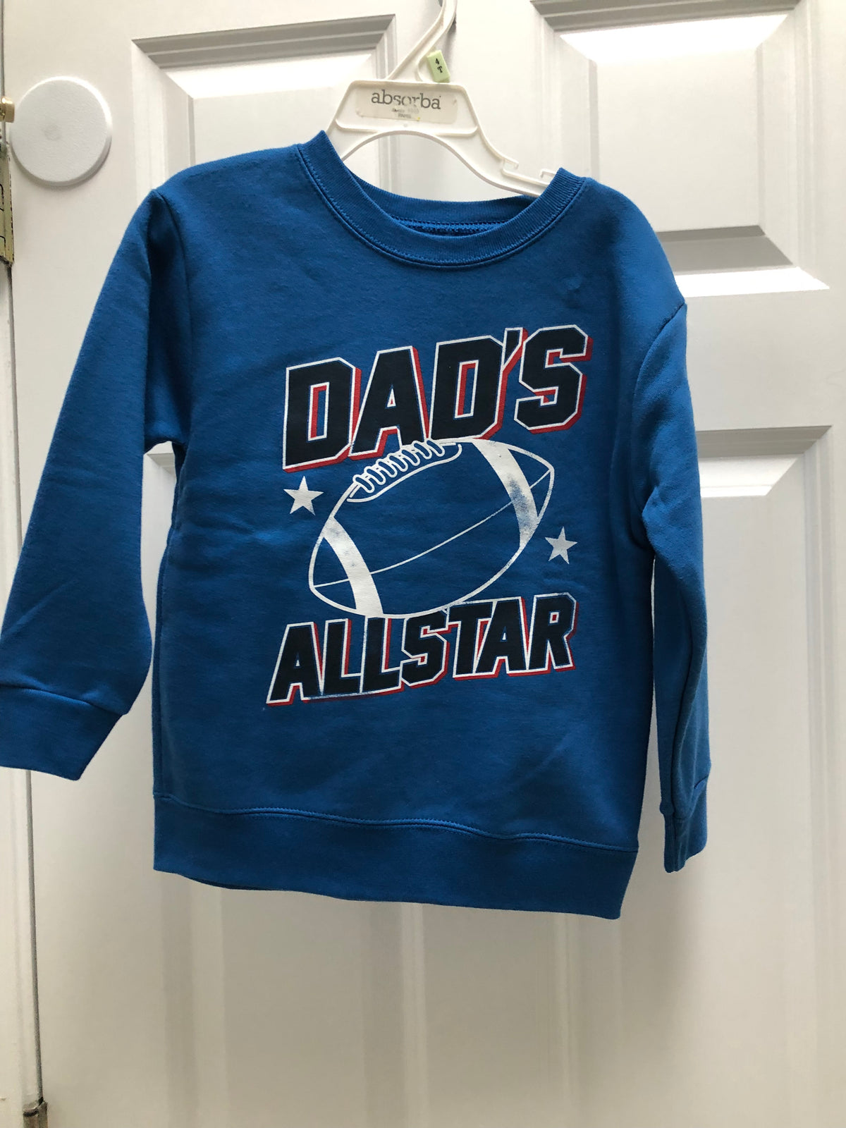 New blue sweatshirt Dad's all star - size Toddler - 4T