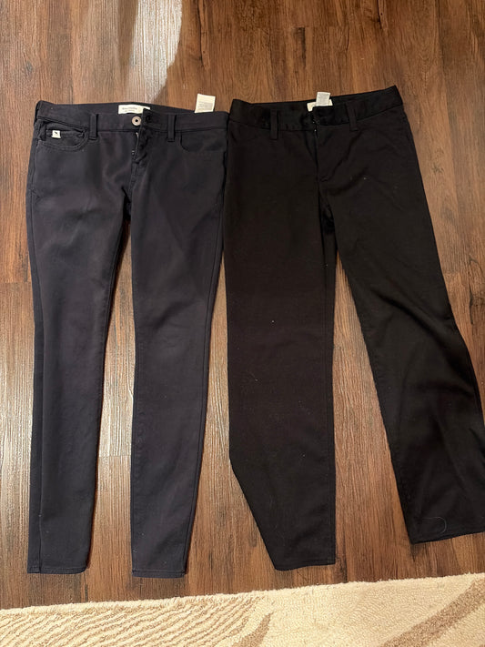 Lot of 2 black pants Abercrombie - size Youth - 12 (L)