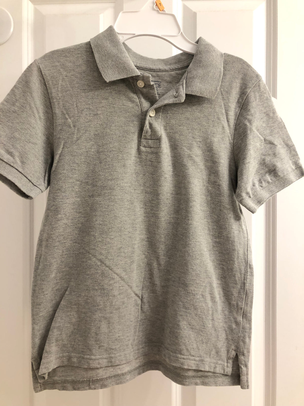Polo shirt Short sleeve. Gray - size Youth - 7 (S)