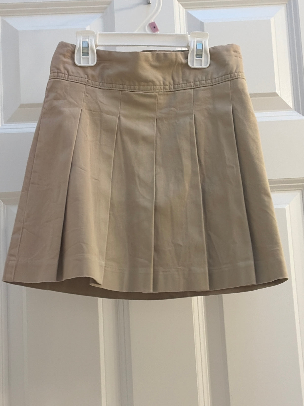 Khaki skirt 100% cotton School uniform - size Youth - 6 (S)