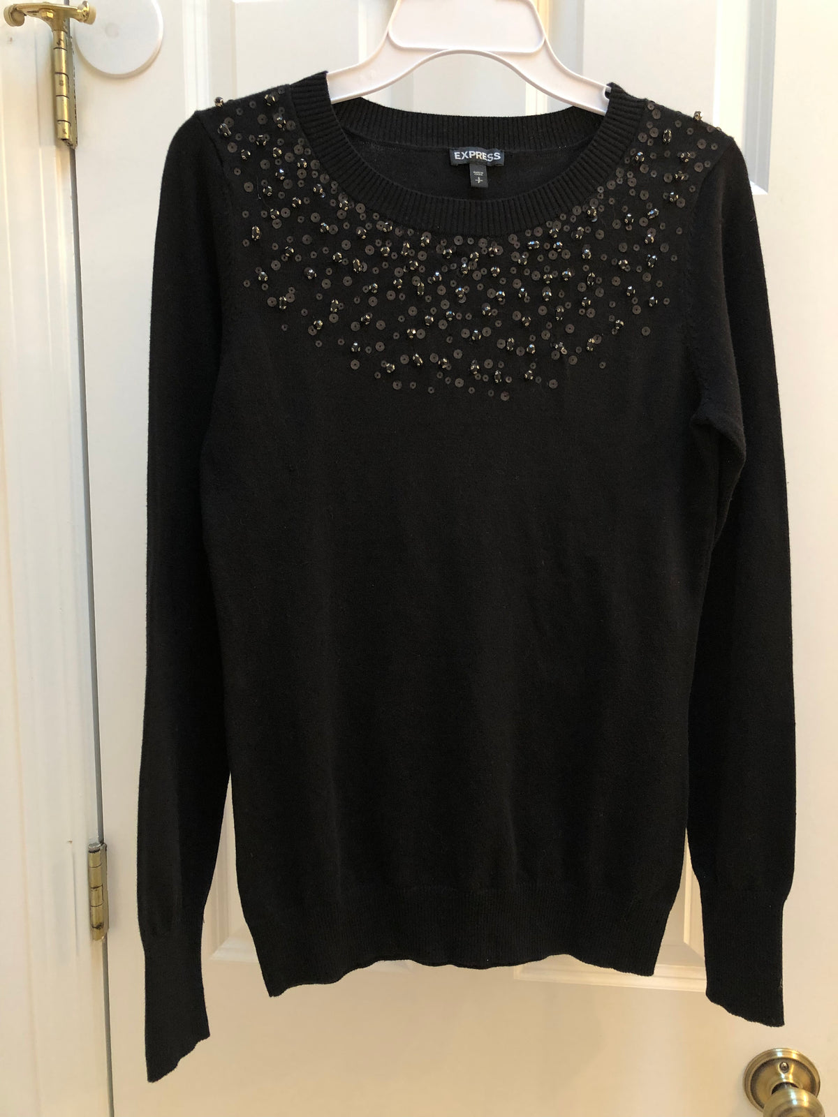 Black dress sweater Beaded on top - size Women - S (4/6)