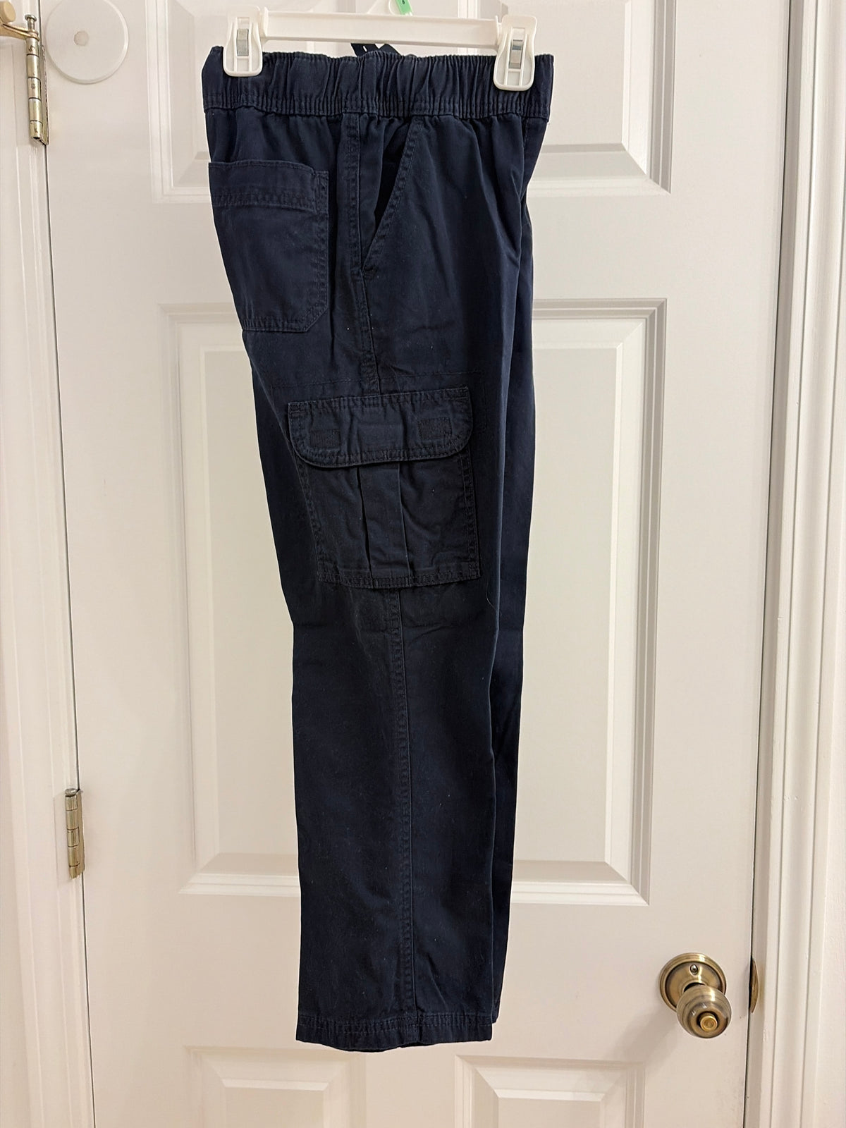 Navy blue cargo pants 100% cotton - size Youth - 8 (M)
