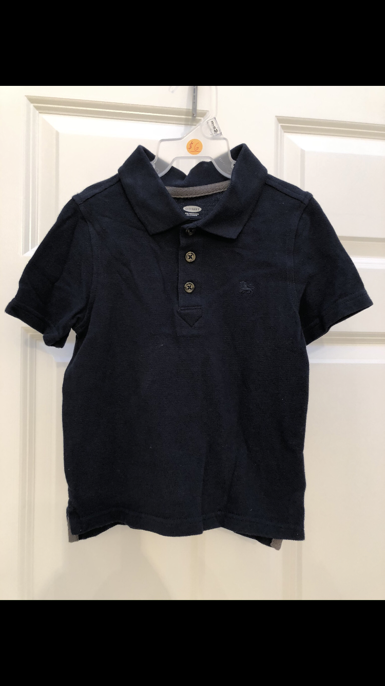 New navy blue polo Short sleeve - size Youth - 5 (XS)