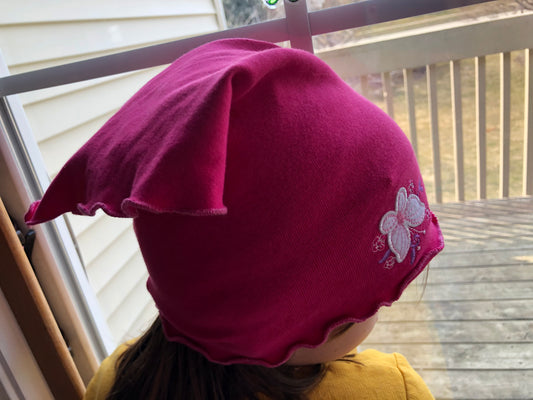 European spring hat Pink W/butterfly. Cute! - size Toddler - 4T