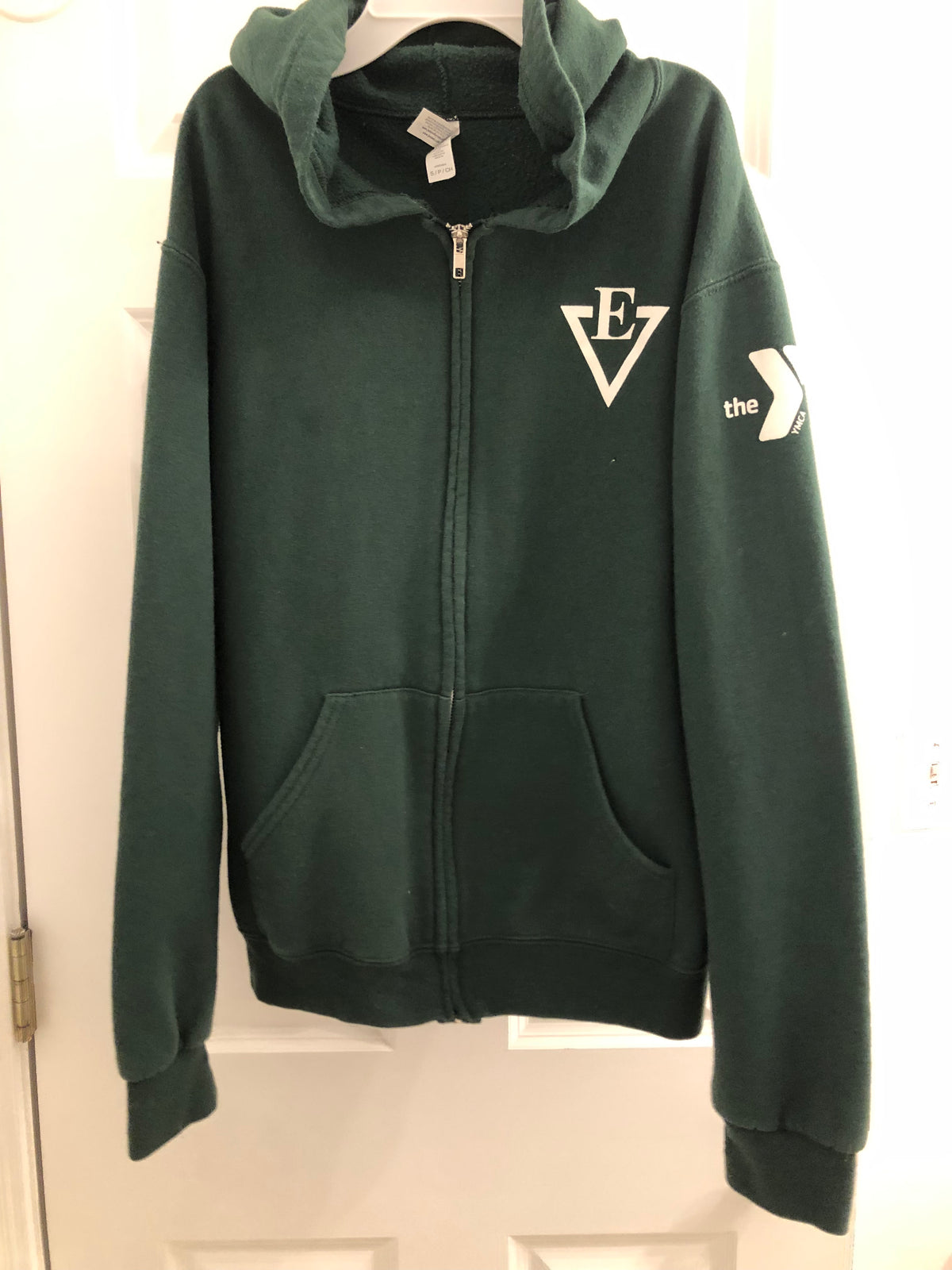 Hoodie jacket sweatshirt YMCA green. - size Women - S (4/6)