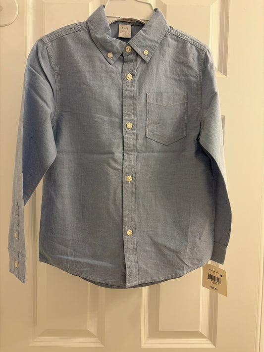 New dress shirt buttons Baby blue - size Youth - 6 (S)