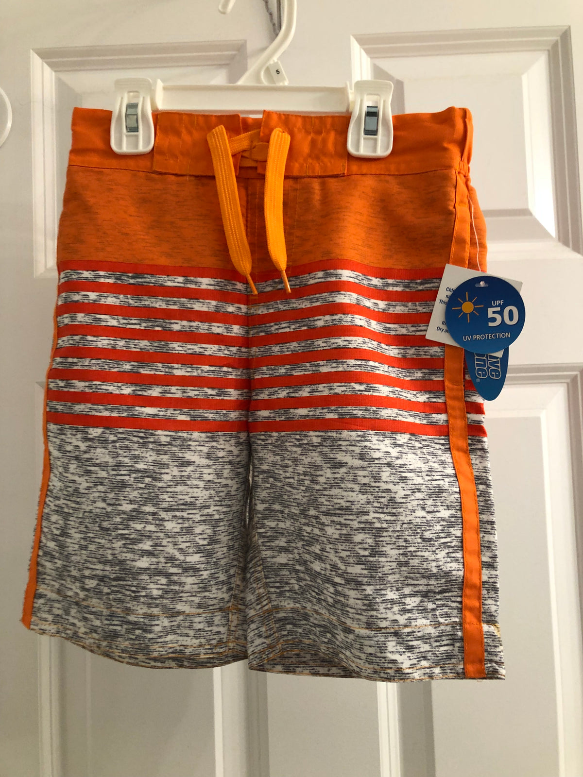 New swimwear Striped orange - size Youth - 4 (XS)