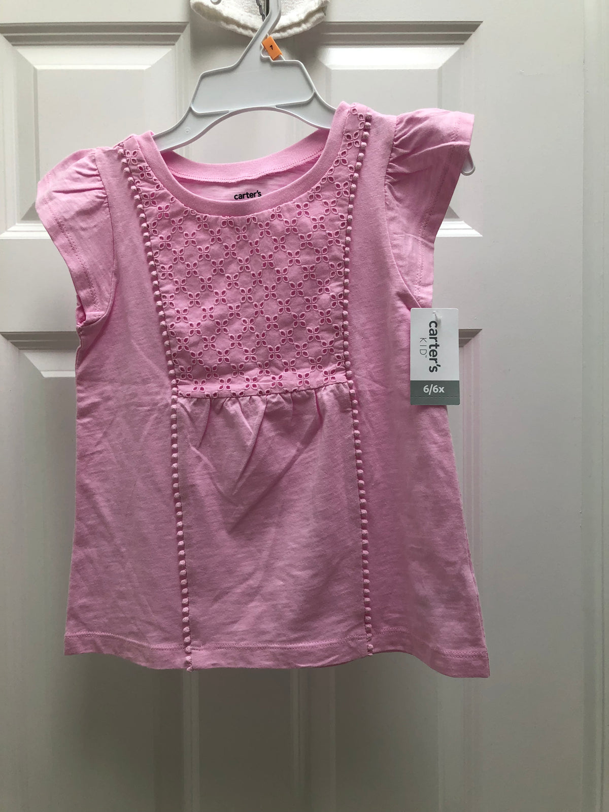 Carters new t-shirt Embroidery - size Youth - 6 (S)