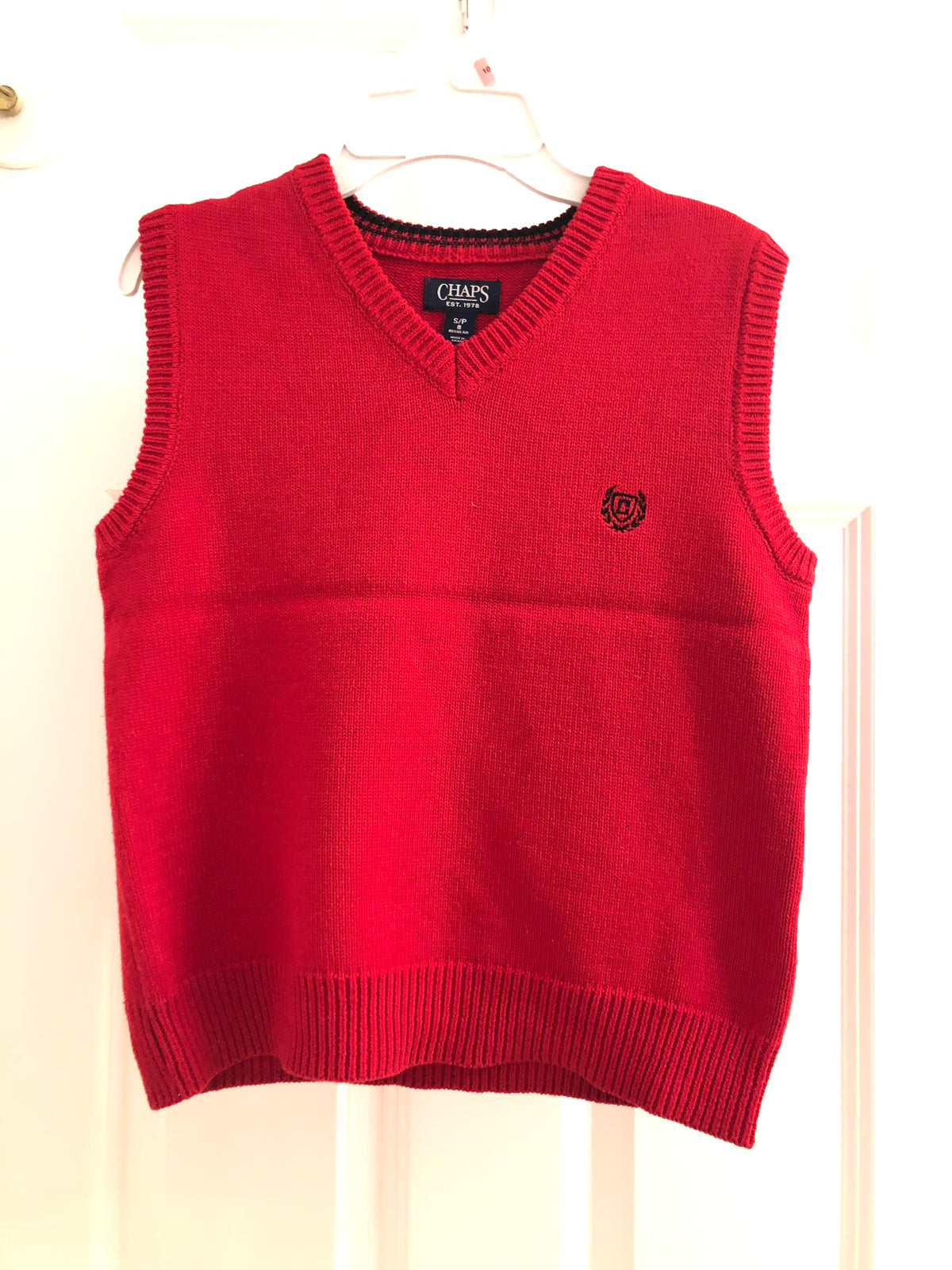 Chaps Red vest - size Youth - 8 (M)