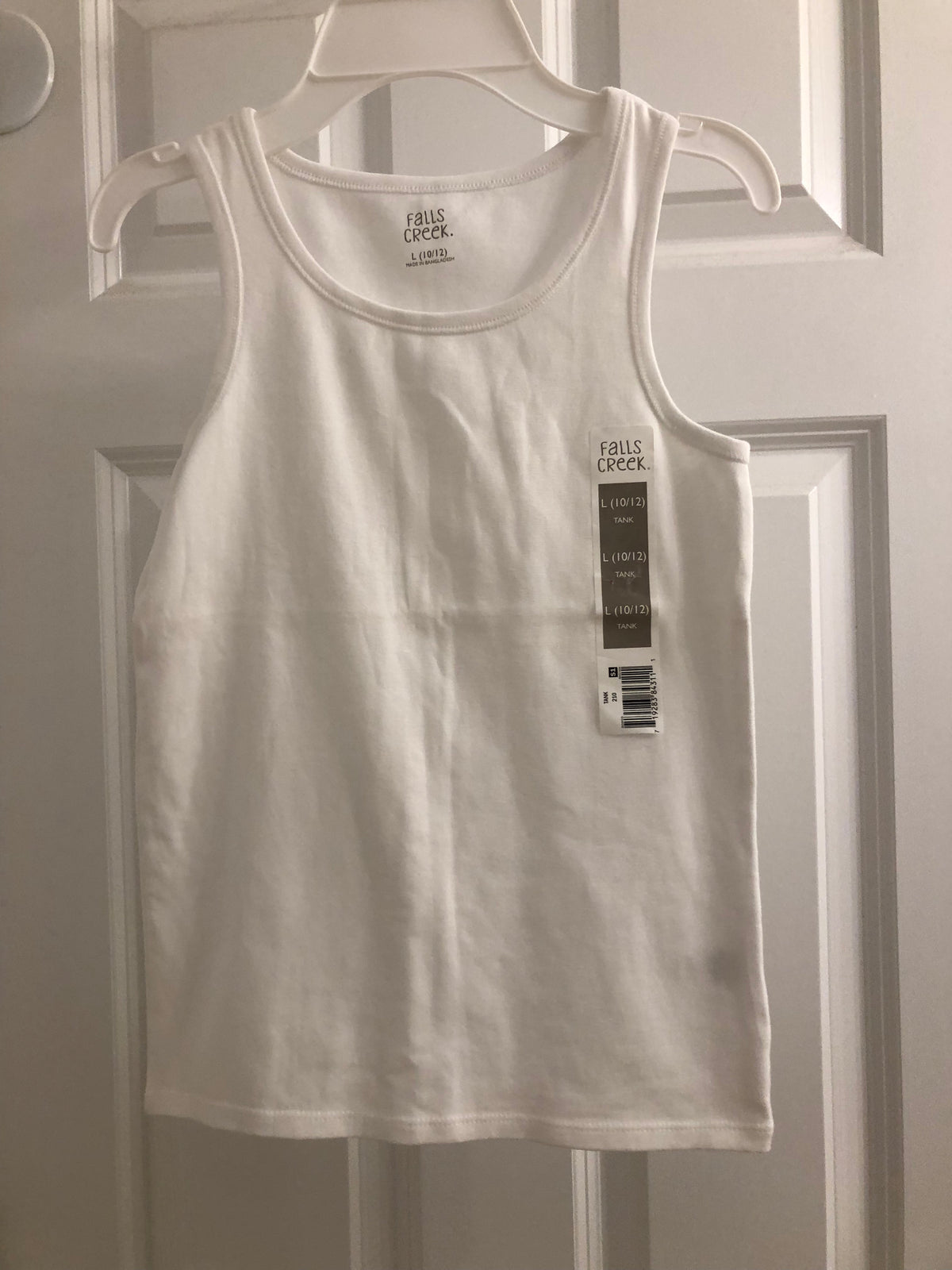 New White dress tank Cotton - size Youth - 10 (L)