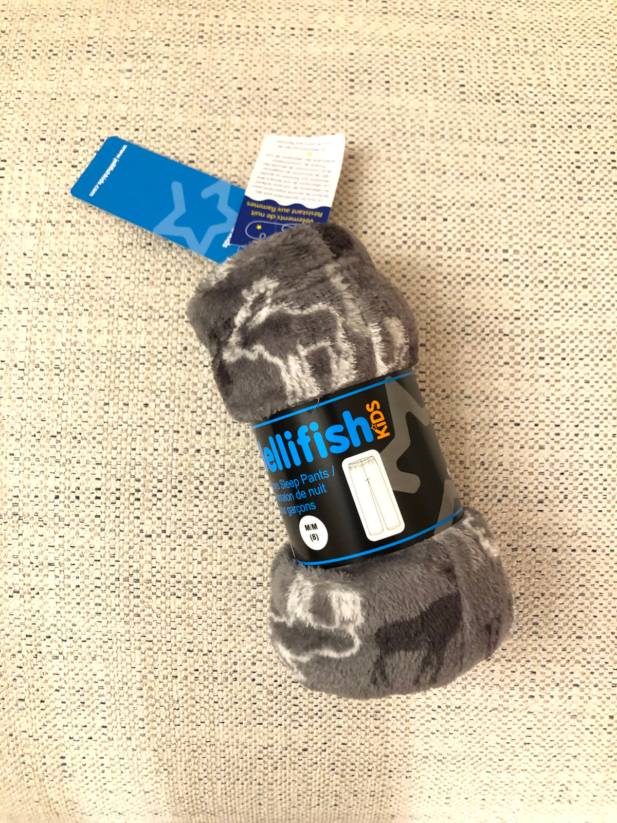 New pajama pants Gray moose - size Youth - 8 (M)