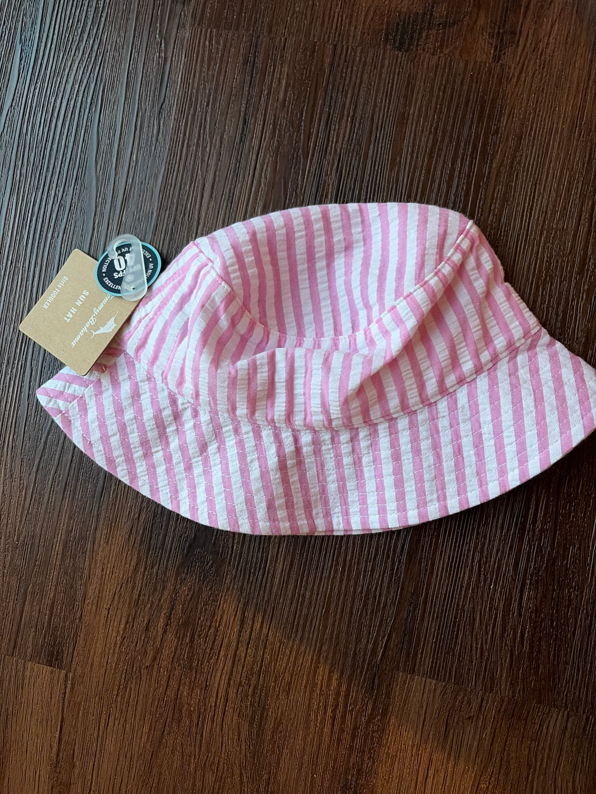 New summer hat Striped pink.