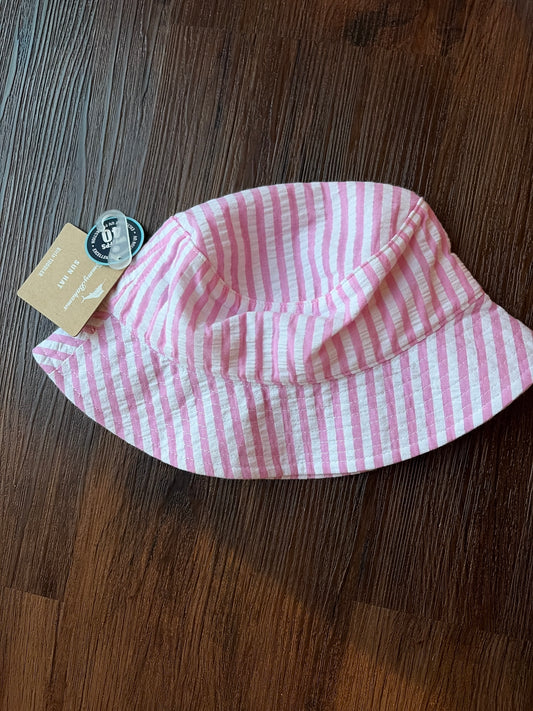 New summer hat Striped pink.