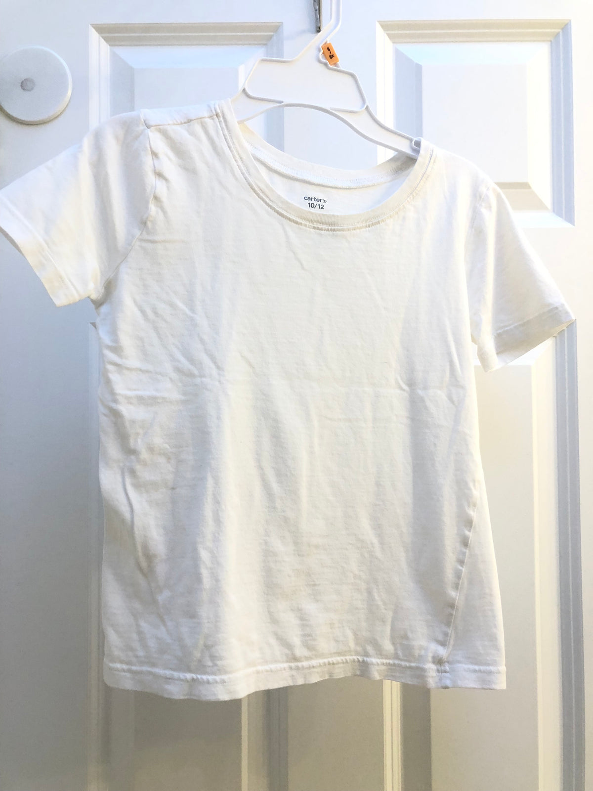 Cotton white T-shirt - size Youth - 6 (S)