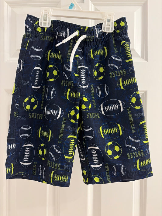 Black green swim wear Sports - size Youth - 7 (S)