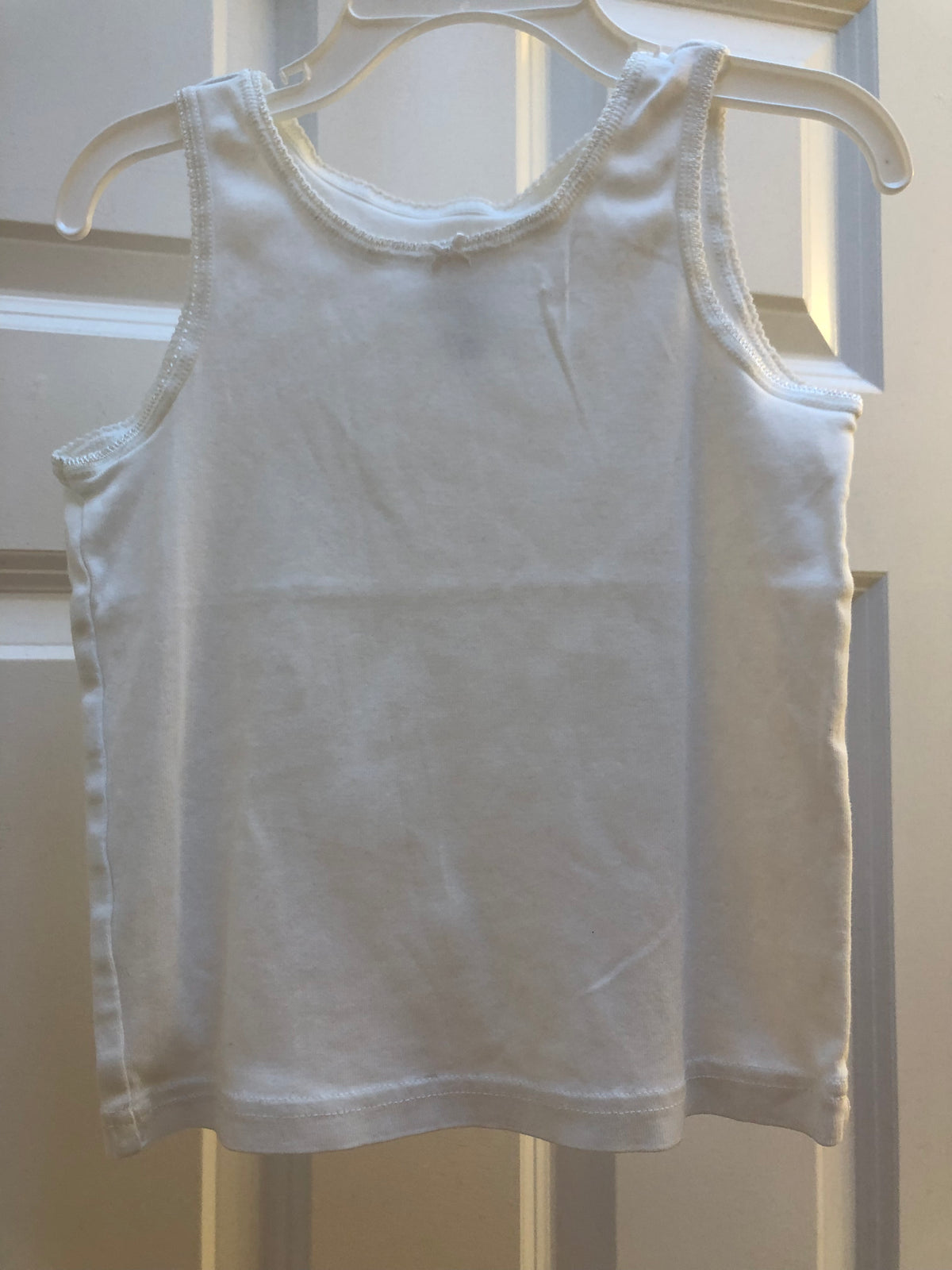 White tank 100% cotton - size Toddler - 5T