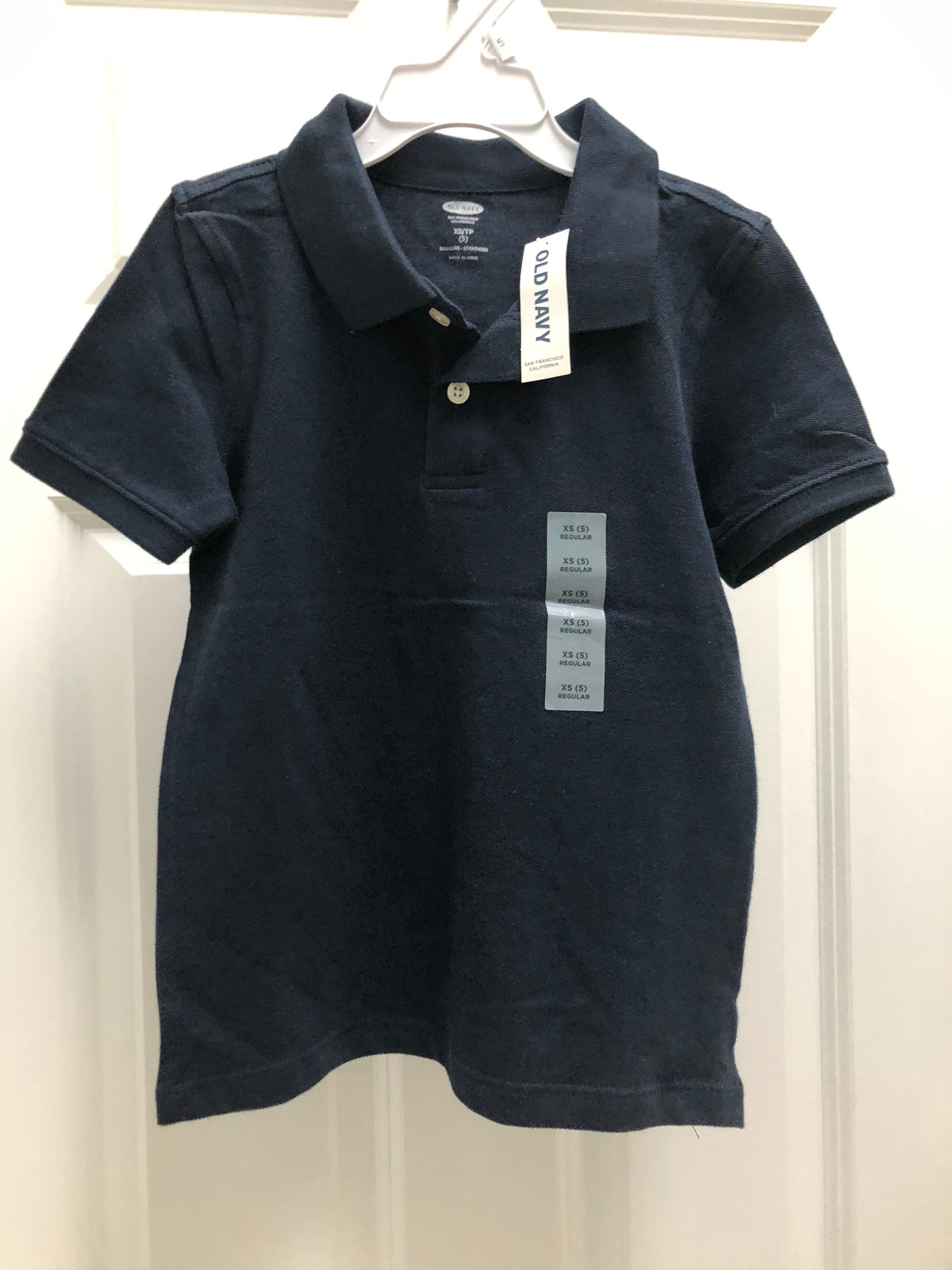 New polo uniform top Navy blue - size Youth - 5 (XS)