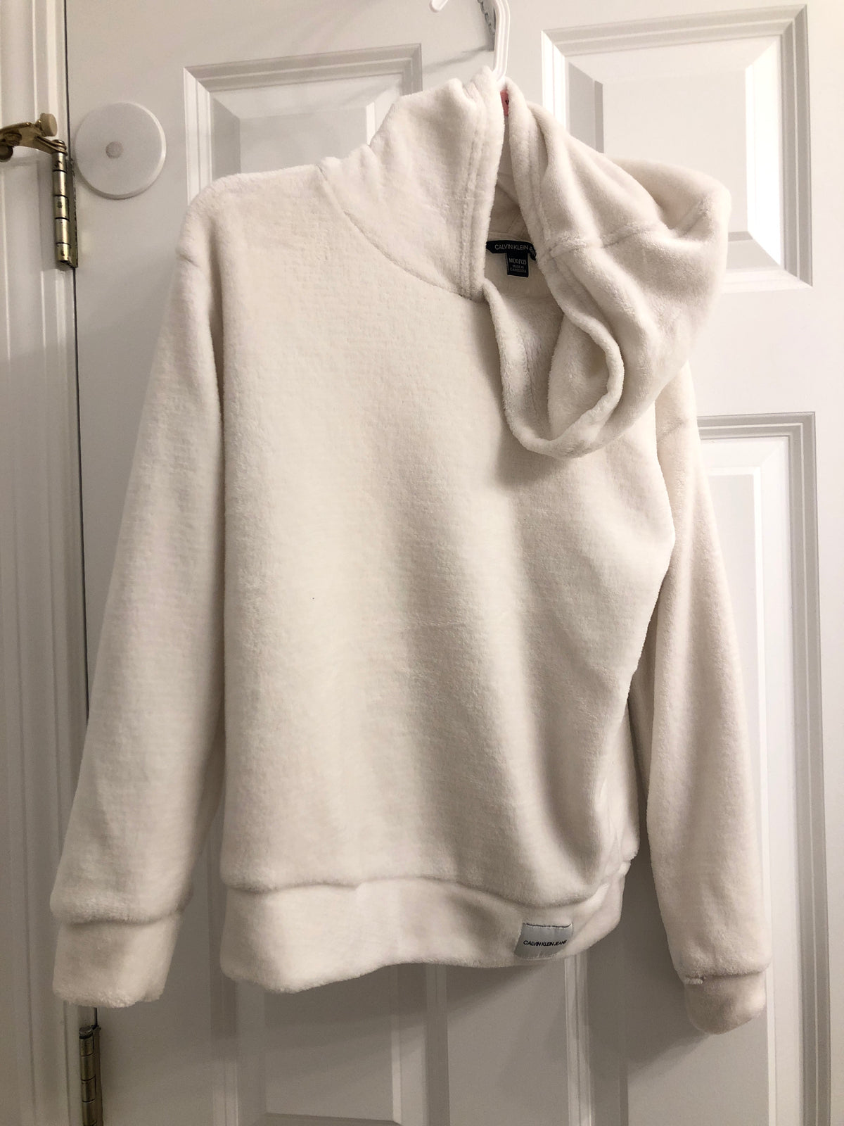 Cream hoodie sweatshirt Calvin Klein. - size Youth - 10 (L)