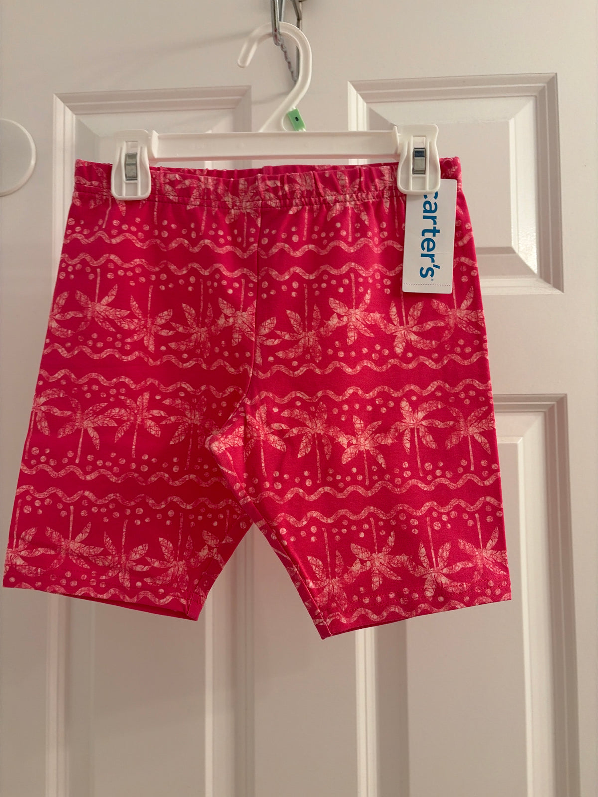 New carters shorts Pink floral Bermuda - size Youth - 7 (S)