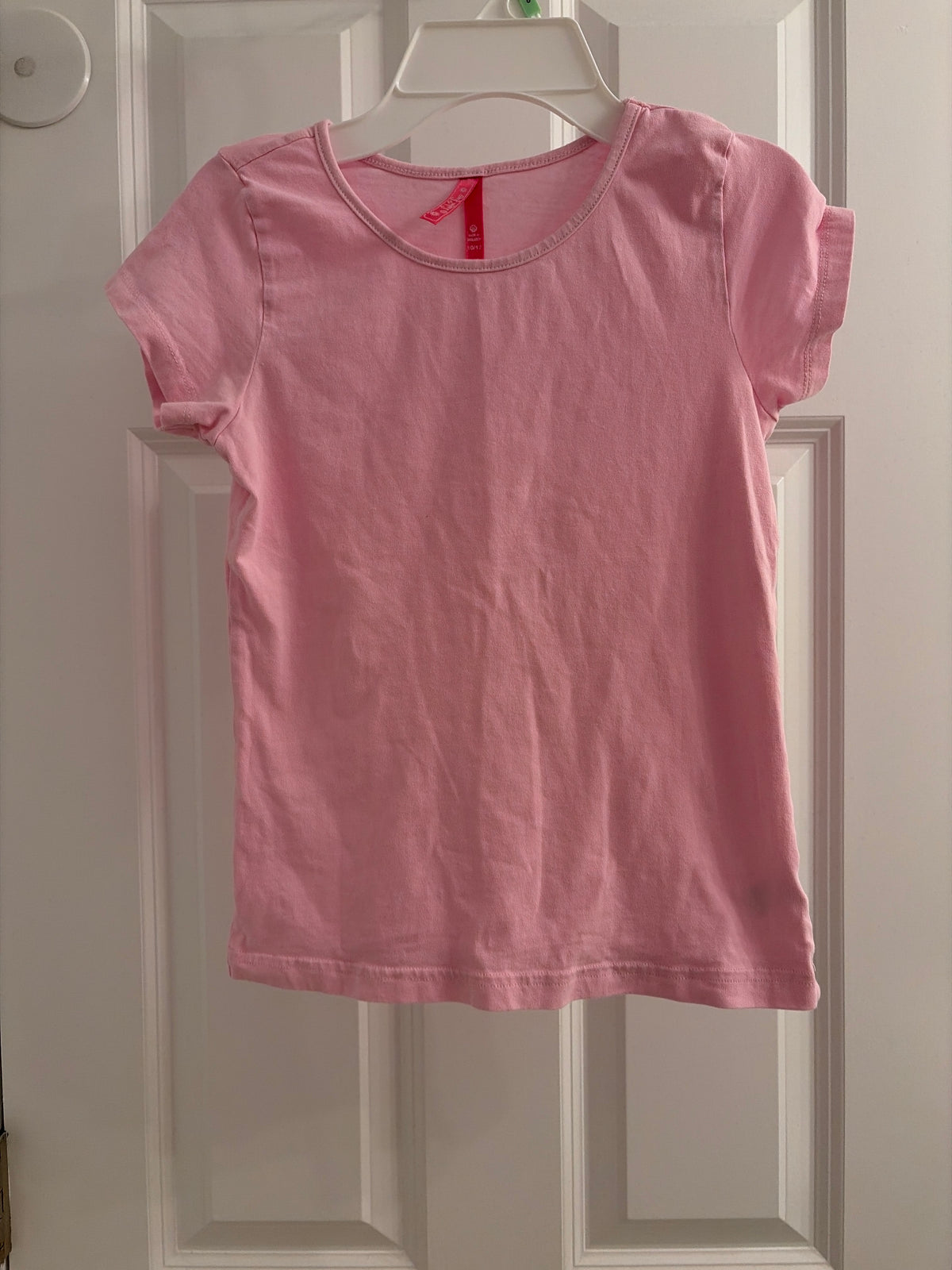 Pink tee short sleeve Cotton - size Youth - 8 (M)