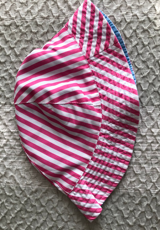 Striped pink summer hat - size Month - 18-24 / 24M