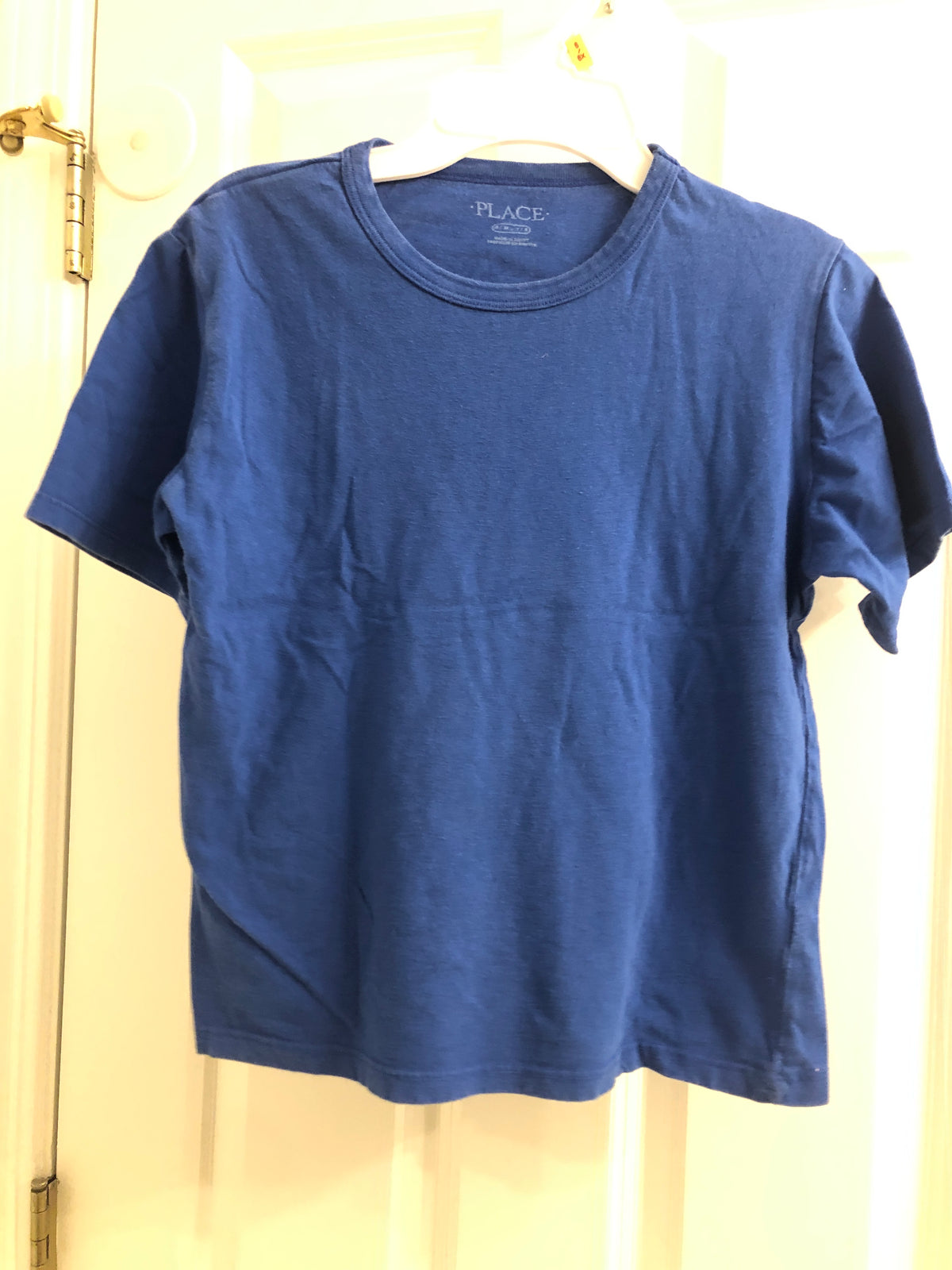 Bright blue t-shirt Cotton - size Youth - 6 (S)