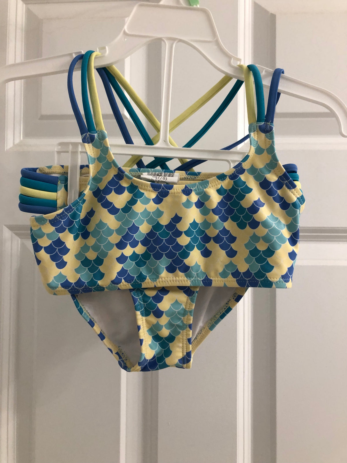 2 piece swim suit Yellow green - size Youth - 7 (S)