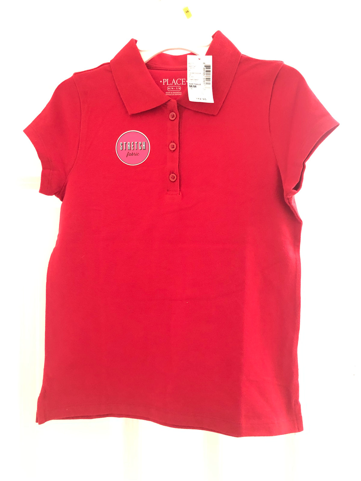 New uniform polo CP. red - size Youth - 8 (M)