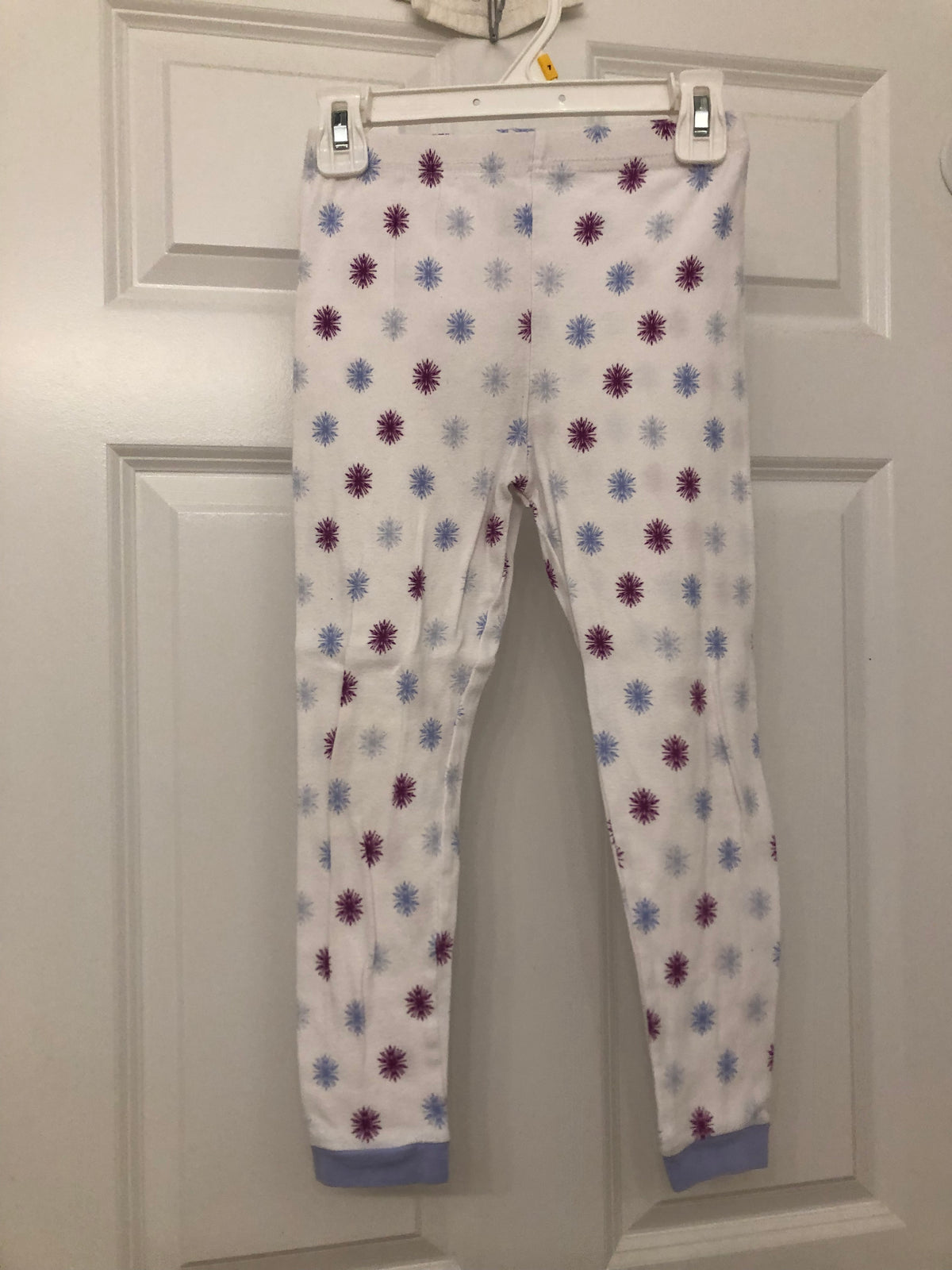 Pajama pants White blue purple - size Youth - 7 (S)